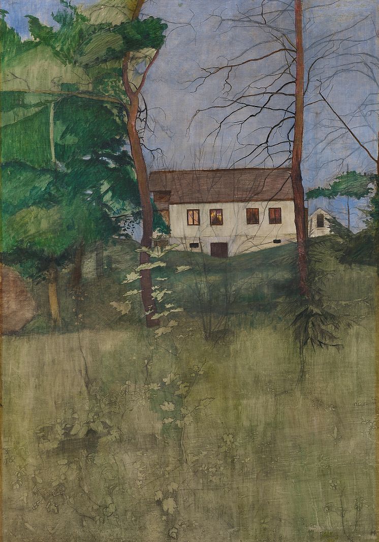 Landstedet/The Country House, olje på lerret, 1896.Privat eie