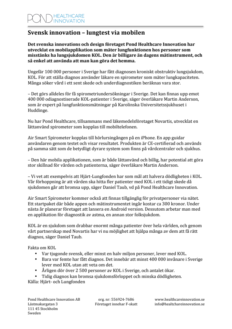 Press release swe
