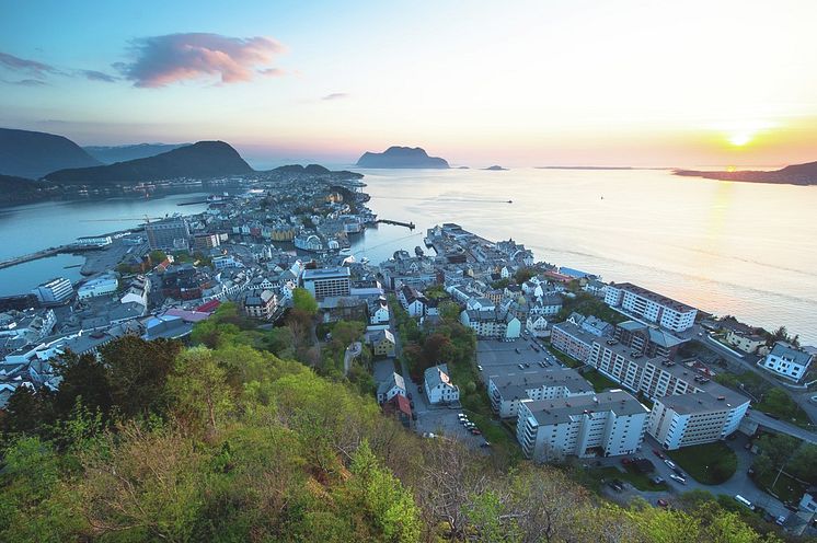 View on Ålesund from Aksla viewpoint