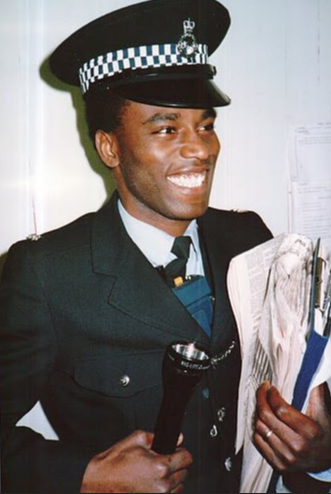 Victor Olisa as a young officer