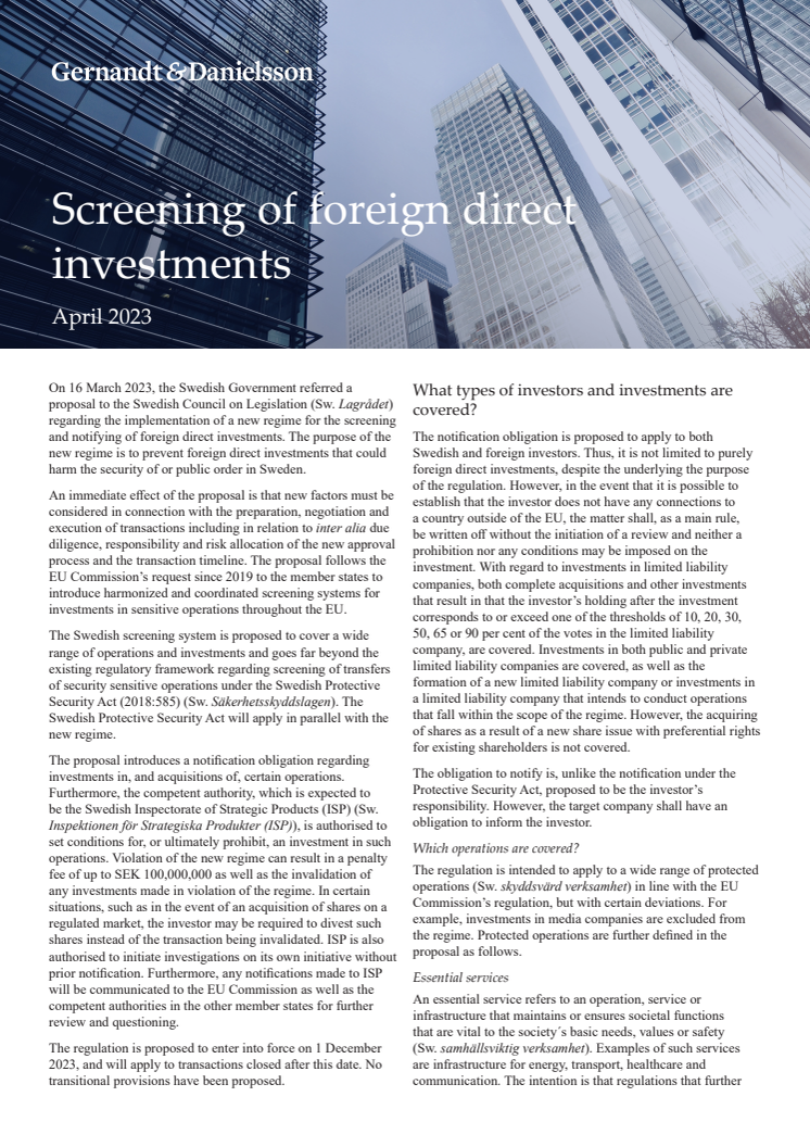 Screening of foreign direct investments.pdf