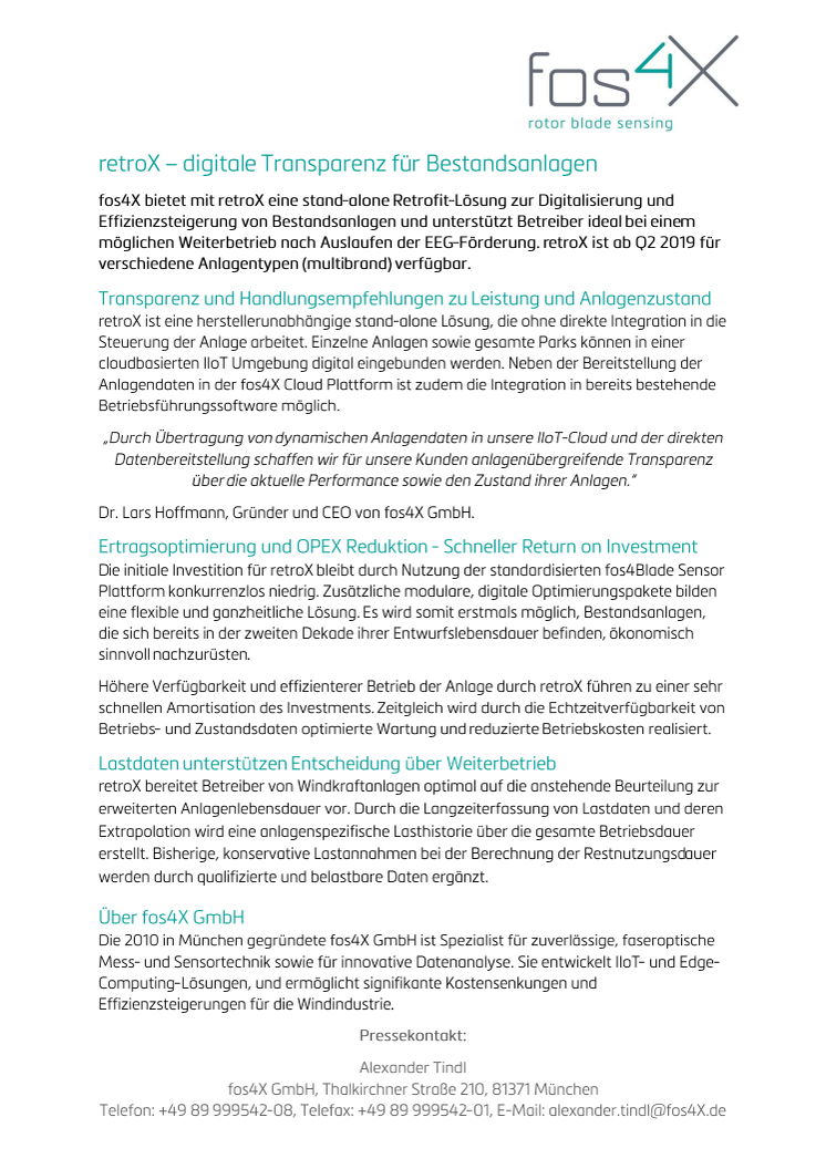 retroX – digitale Transparenz für Bestandsanlagen