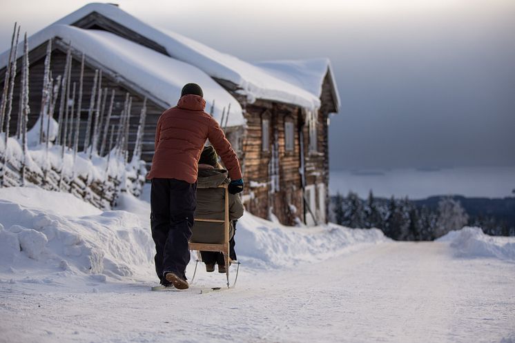 FryksasChalet_Kicksled_photoJuliusAspman_VisitDalarna