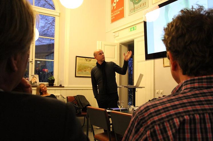 Henrik Otto makes a point at the IAA Swedish design seminar March 23 2011