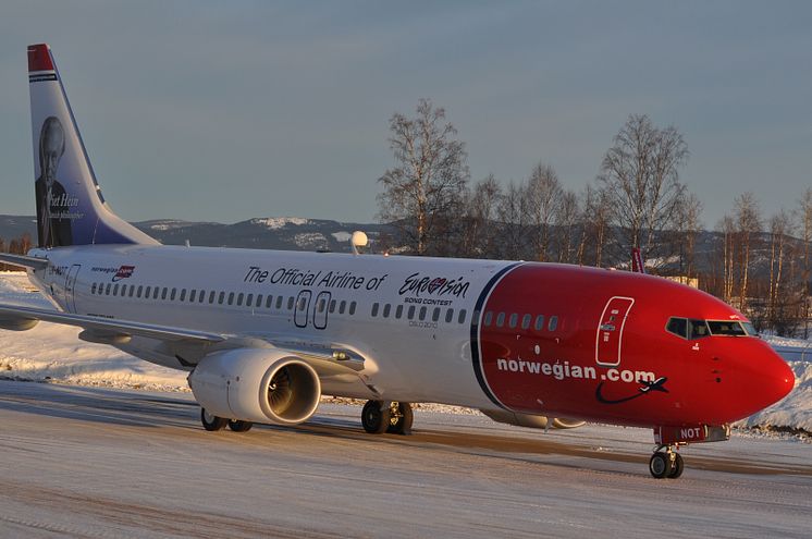 Piet Hein og Ludvig Holberg på Norwegians nye fly 