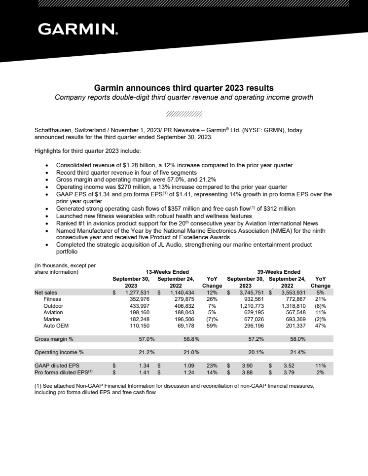 Garmin_Press Release 2023 Q3 Earnings.pdf