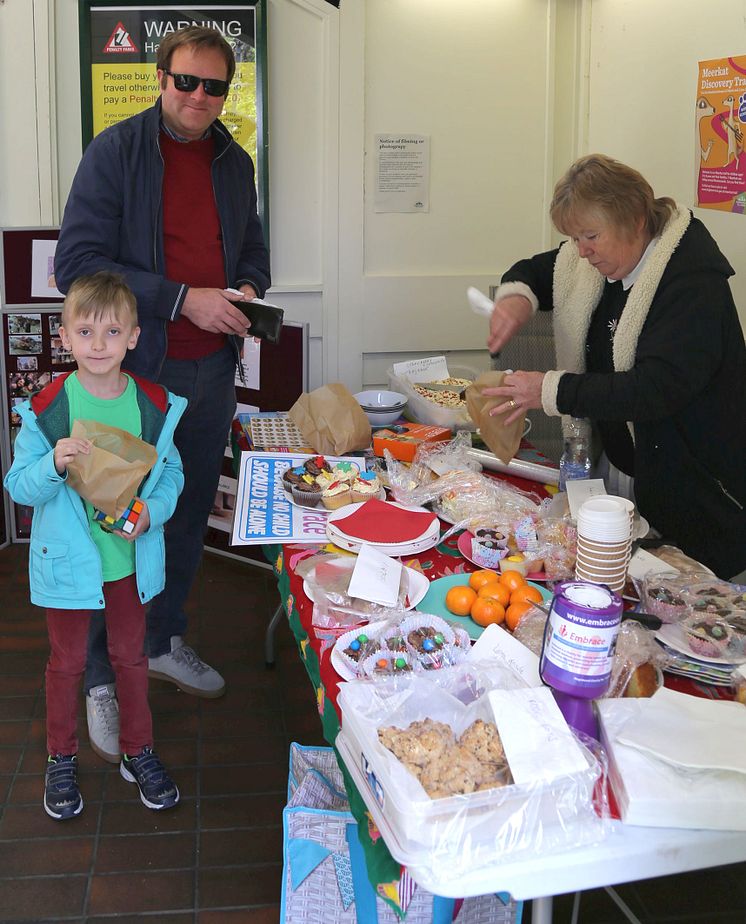 On the trail - two visitors enjoy the tea party