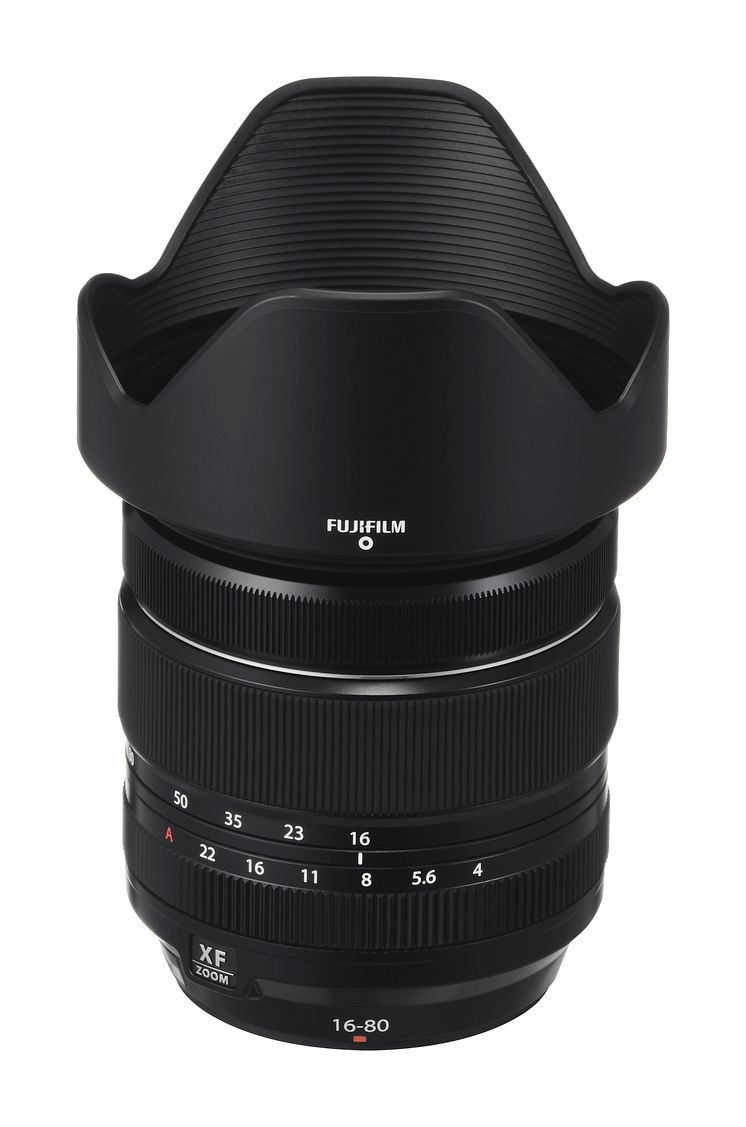 XF16-80mm with Lens Hood High Angle 