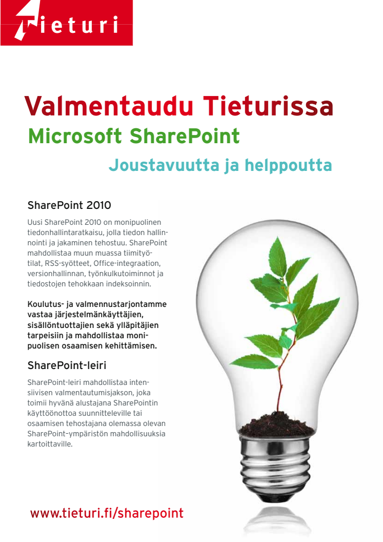 Esite: Microsoft SharePoint - Joustavuutta ja helppoutta