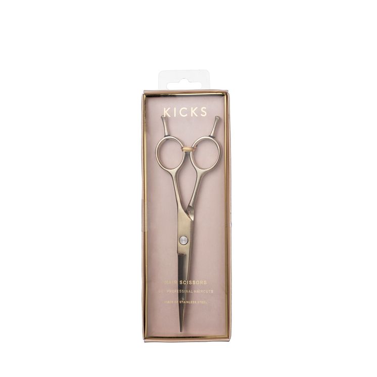 KICKS HAIR SCISSORS GOLD kartong