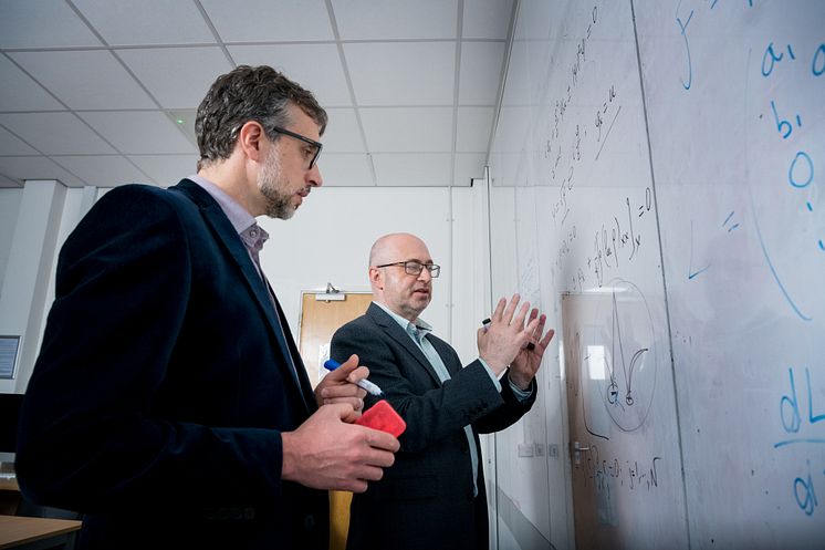 L-r: Professor Gennady El and Dr Antonio Moro, of Northumbria University’s Department of Mathematics, Physics and Electrical Engineering.