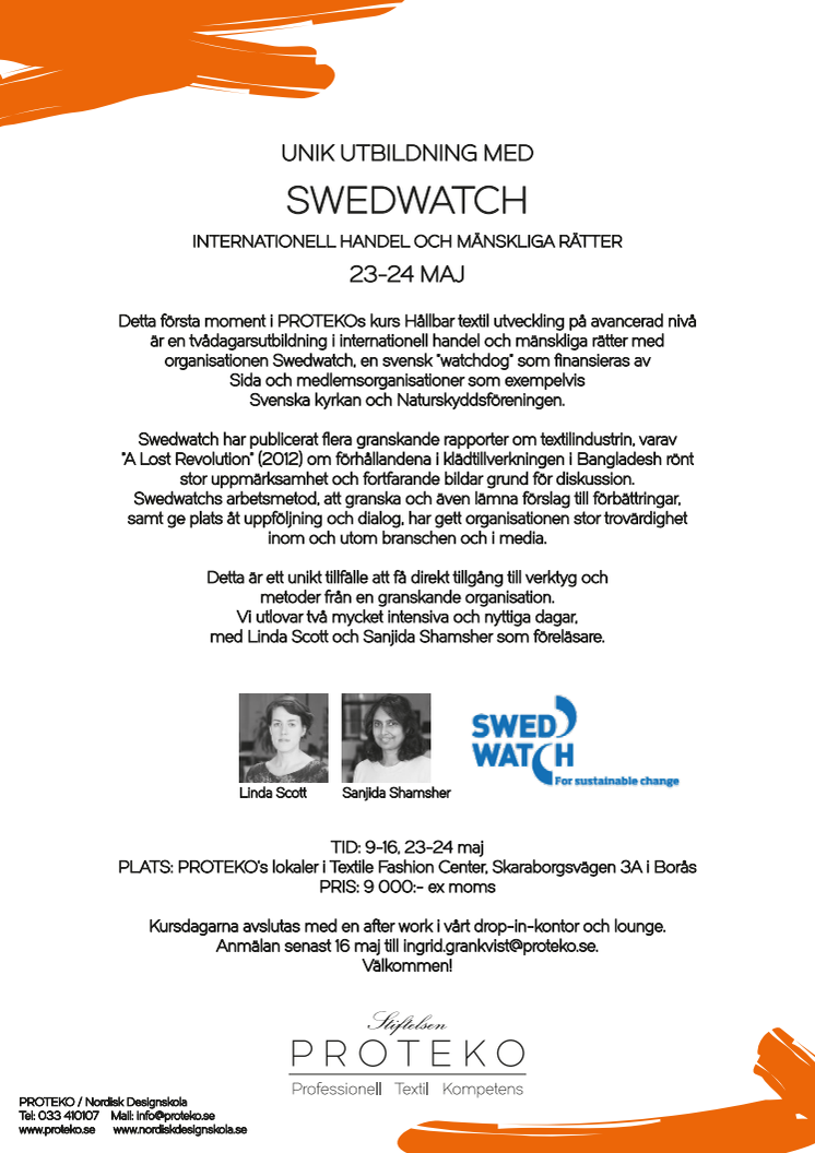 Unik utbildning i internationell handel och mänskliga rättigheter med Swedwatch