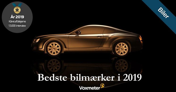 Voxmeter Bedste Bilmærker i 2019