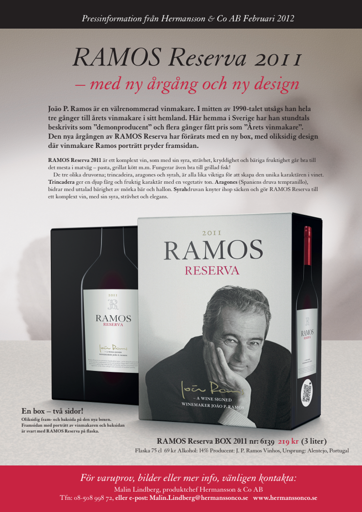 Ramos Reserva 2011 - ny årgång och ny design!