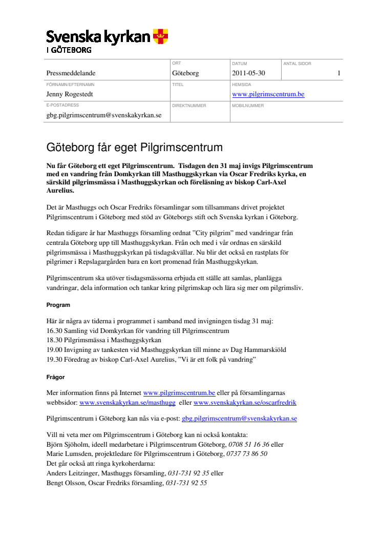 Pilgrimscentrum i Göteborg
