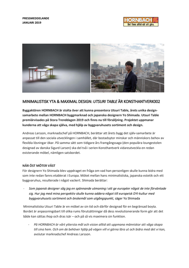 MINIMALISTISK YTA OCH MAXIMAL DESIGN: UTSURI TABLE ÄR KONSTHANTVERK002