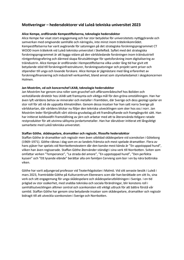 Motiveringar hedersdoktorer vid Luleå tekniska universitet 2023.pdf