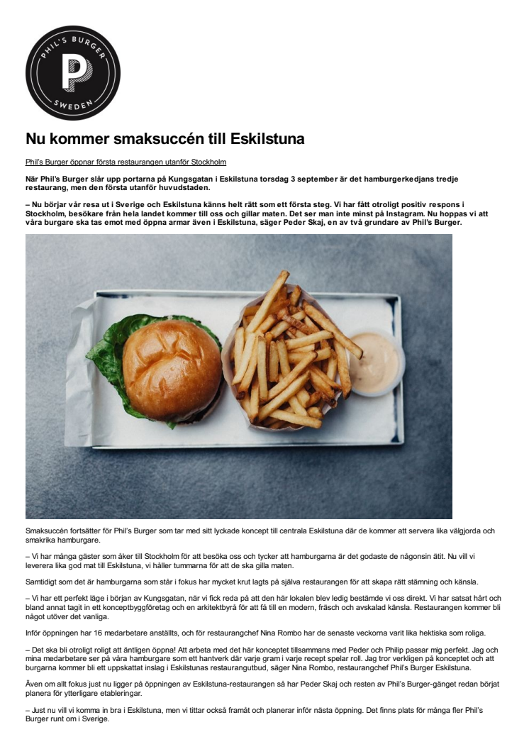 Nu kommer smaksuccén till Eskilstuna