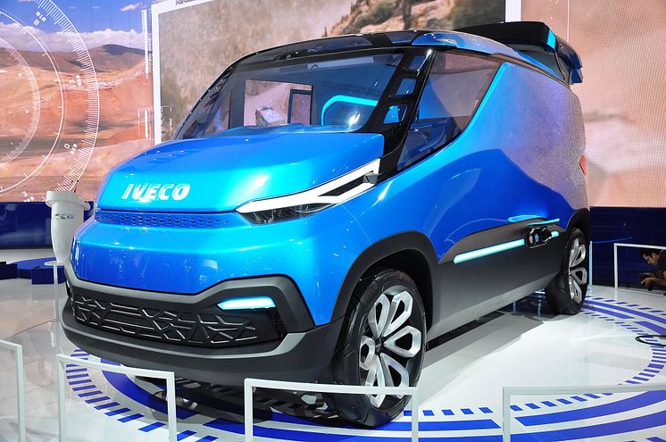 Konceptet ”Iveco Vision” visar framtidens transportbil.