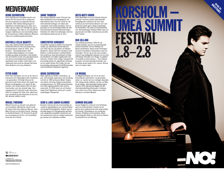 Program Korsholm – Umeå Summit