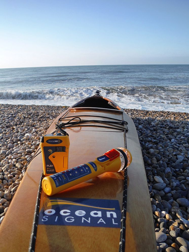 Hi-res image - Ocean Signal - Ocean Signal is sponsoring solo kayaker Roy Beal by providing him with a rescueME PLB1 Personal Locator Beacon and an electronic distress flare, the rescueME EDF1