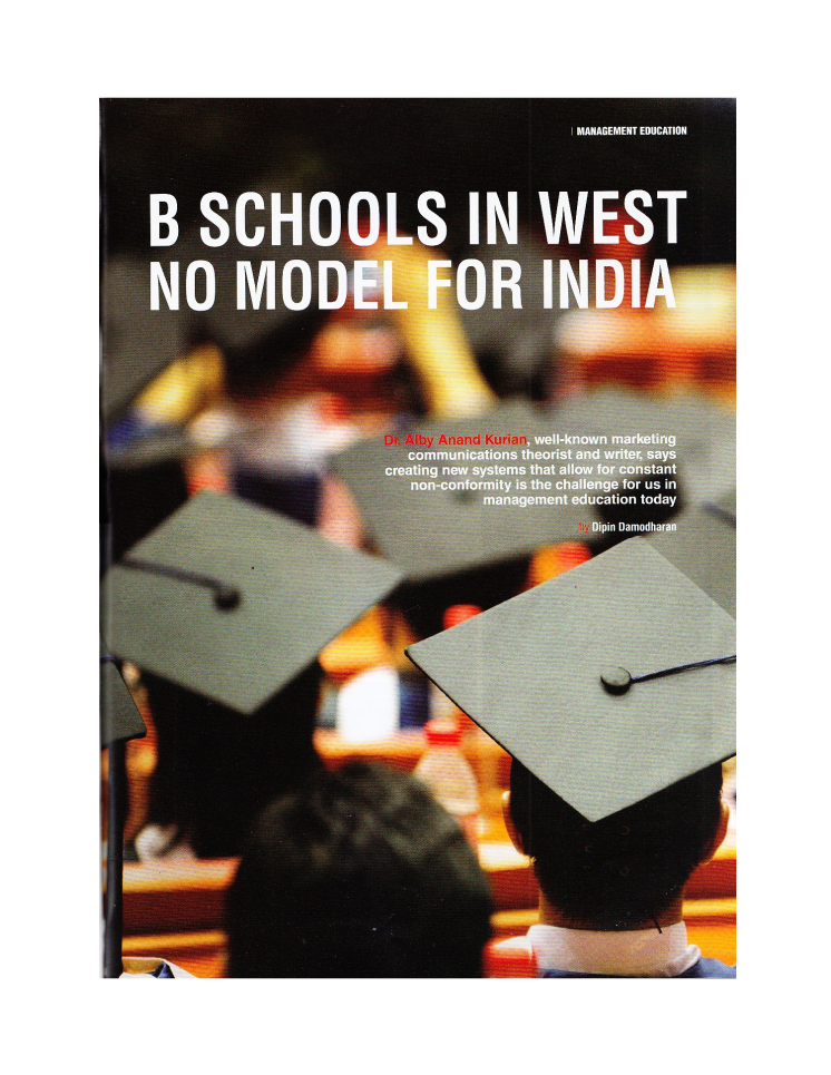 Education Insider : B Schools In West No Model for India