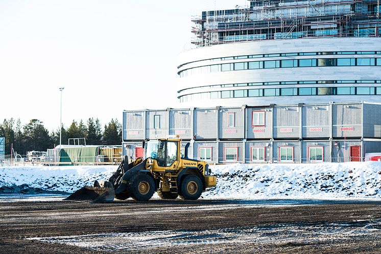 Volvo hjullastare i Kiruna
