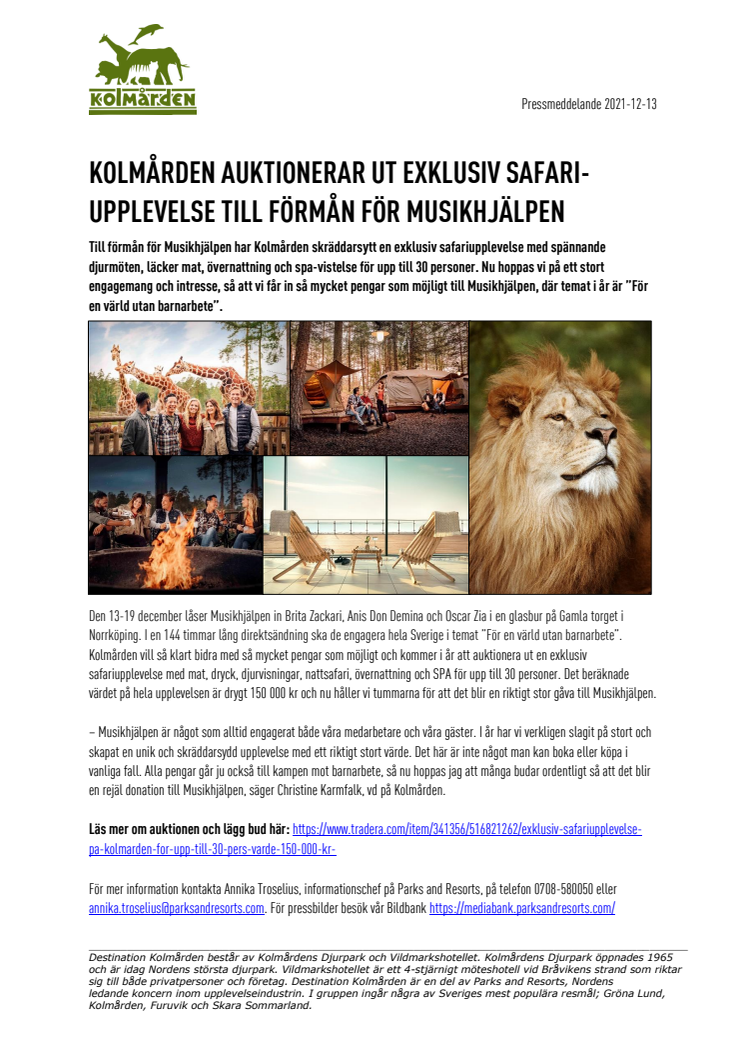 Kolmården auktionerar ut exklusiv safariupplevelse till förmån för Musikhjälpen.pdf