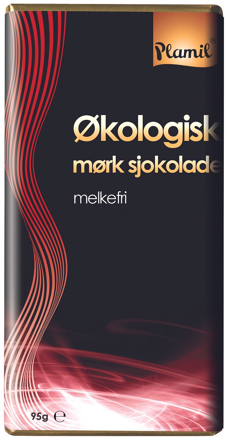 Plamil mørk sjokolade 87% økologisk melkefri