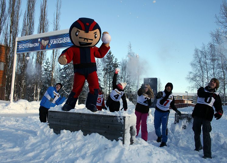 SM i snöbollskrig mycket nära