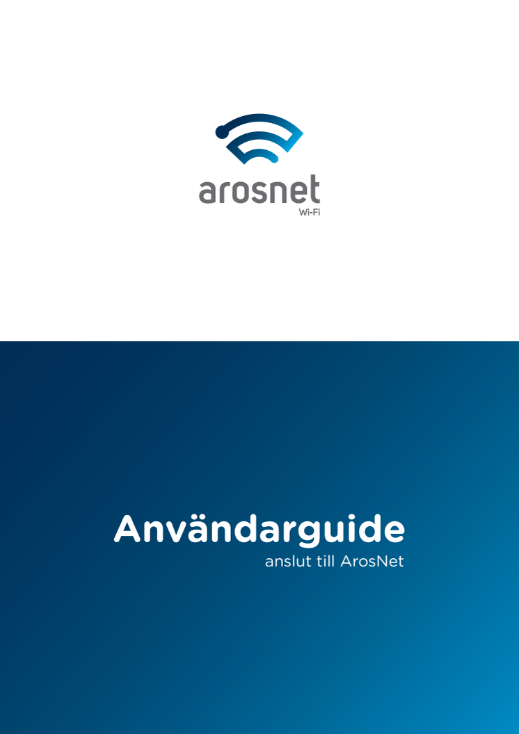 Användarguide för hur du loggar in på ArosNet