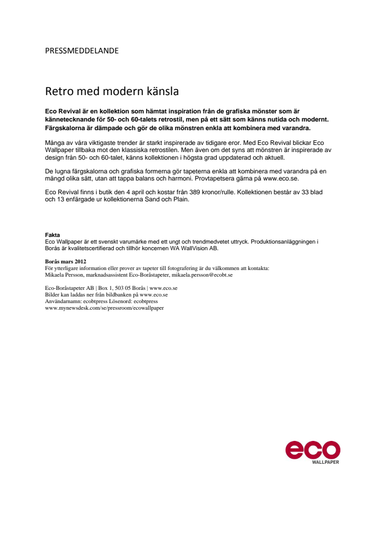 ECO REVIVAL - Retro med modern känsla