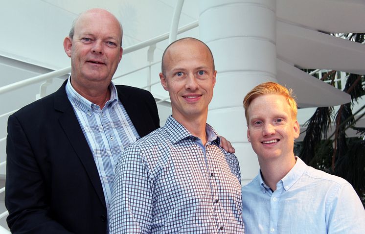 Fra venstre: Hans Torp, Audun Aspevoll og Fredrik Larsen
