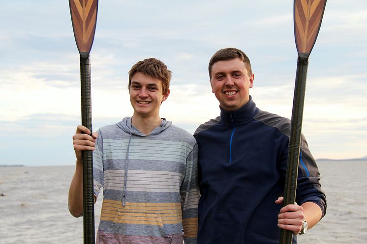 Hi-res image - Ocean Signal - Ocean rowers Joseph Gagnon (left) and Brian Conville