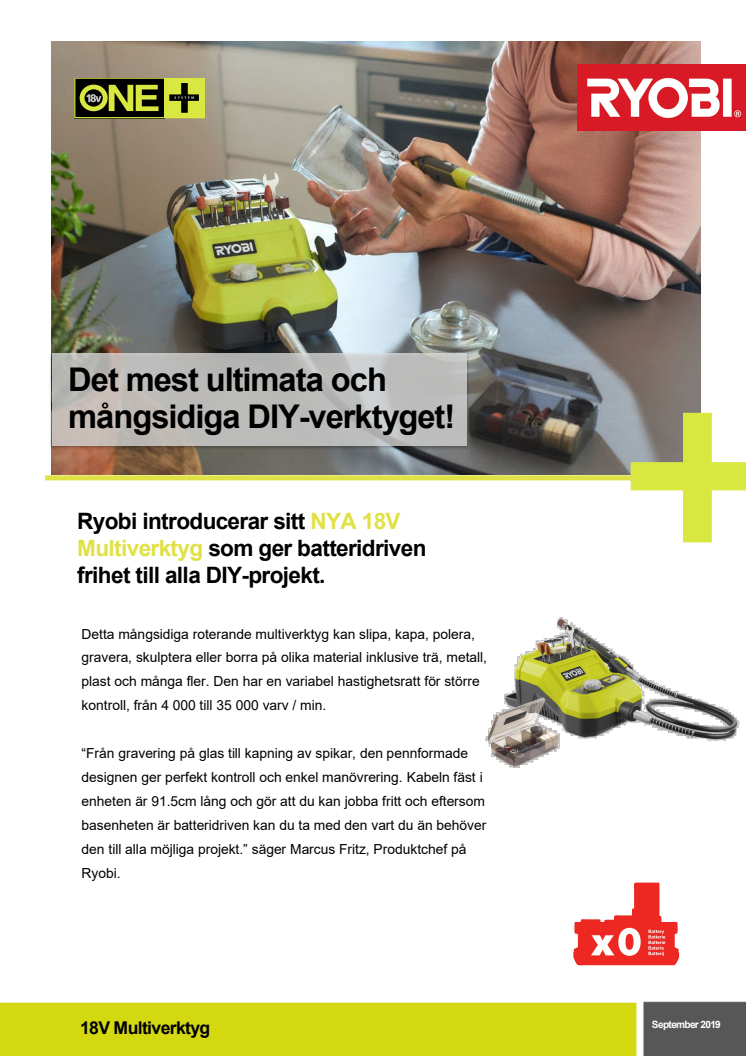 Det mest kompletta och mångsidiga DIY-verktyget från ONE+