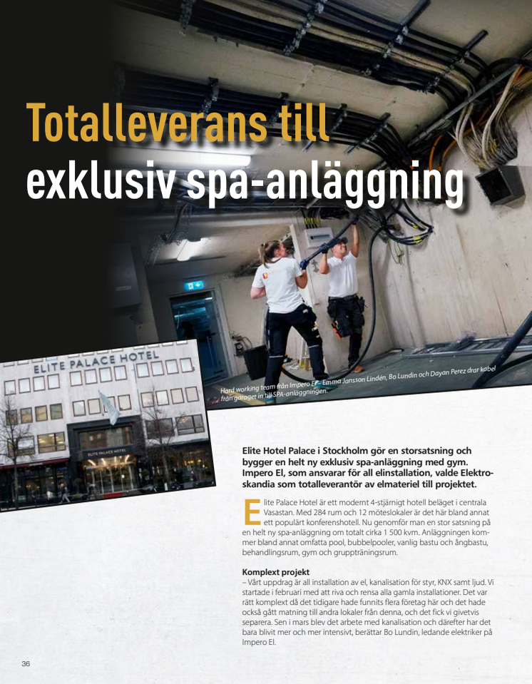 Totalleverans till exklusiv spa-anläggning