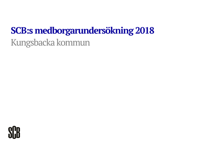 Resultat Kungsbacka - SCB Medborgarundersökning 2018