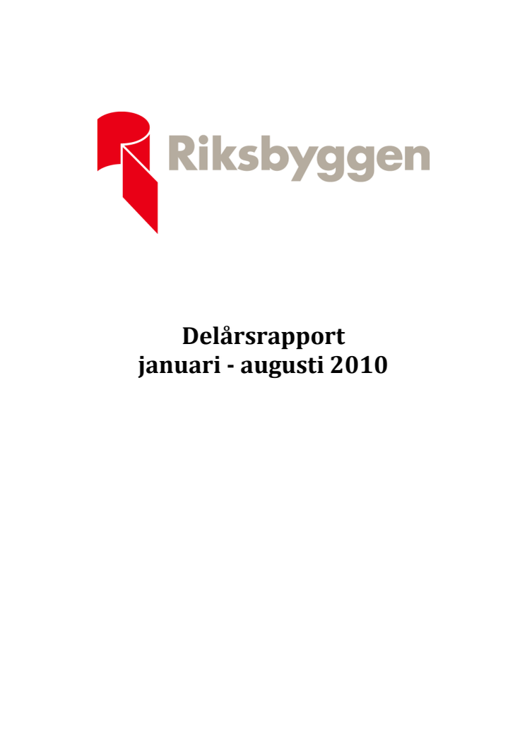 Delårsrapport 2010-09