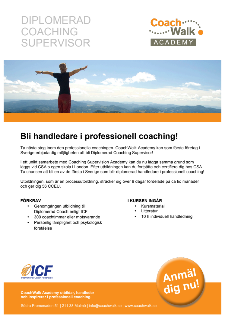 CWA Produktblad Diplomerad Coaching Supervisor