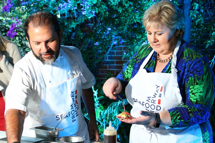 Erna Solberg og Enrique Olvera i Mexico