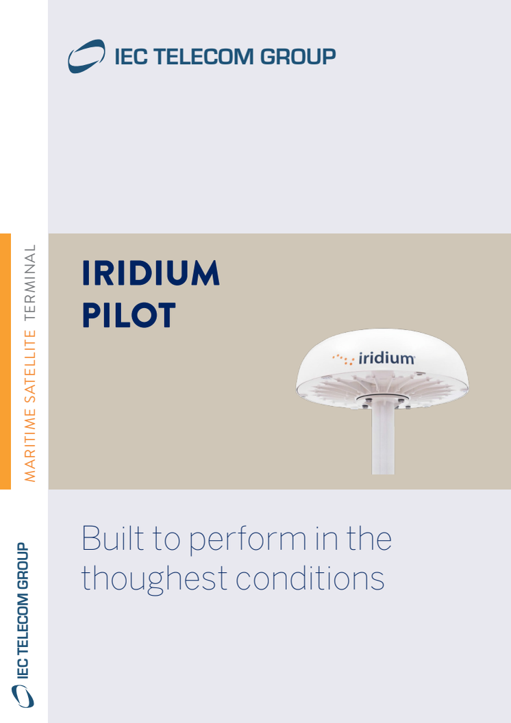 Iridium Pilot - en satellitterminal för marint bruk över hela Jorden