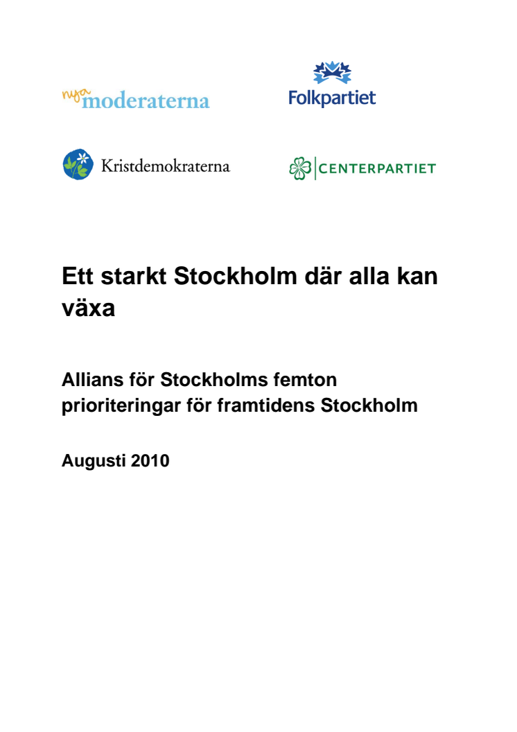 Ett starkt Stockholm där alla kan växa