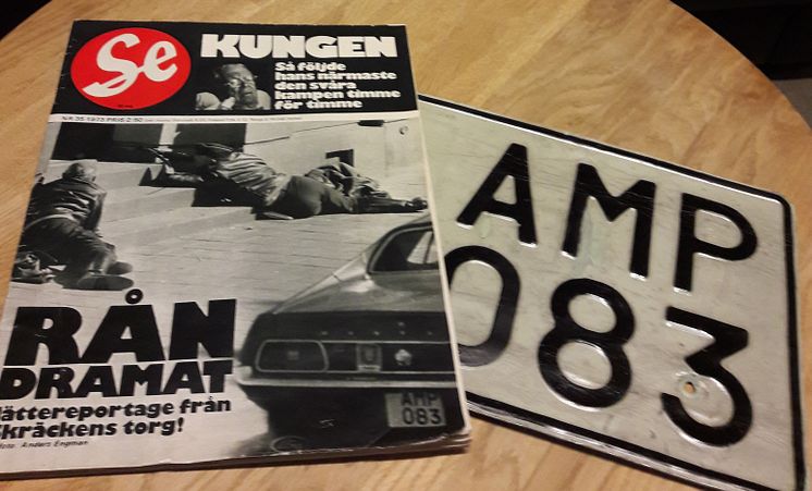 Dramat på  norrmalmstorg i tidningen Se och nummerskylt