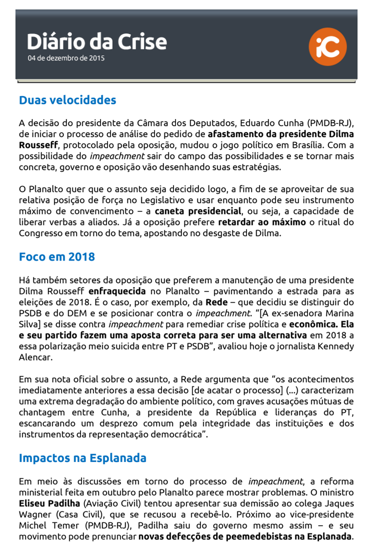 Diário da Crise - 04.12.2015