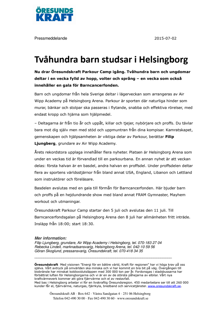 Tvåhundra studsiga barn i Helsingborg