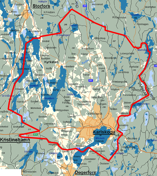 Karlskoga Elnäts koncessionsområde