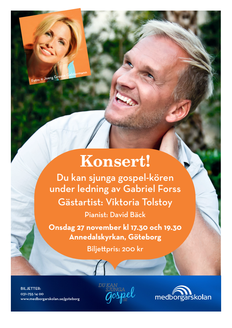 Affisch Gospelkonsert Göteborg 27 november 2013
