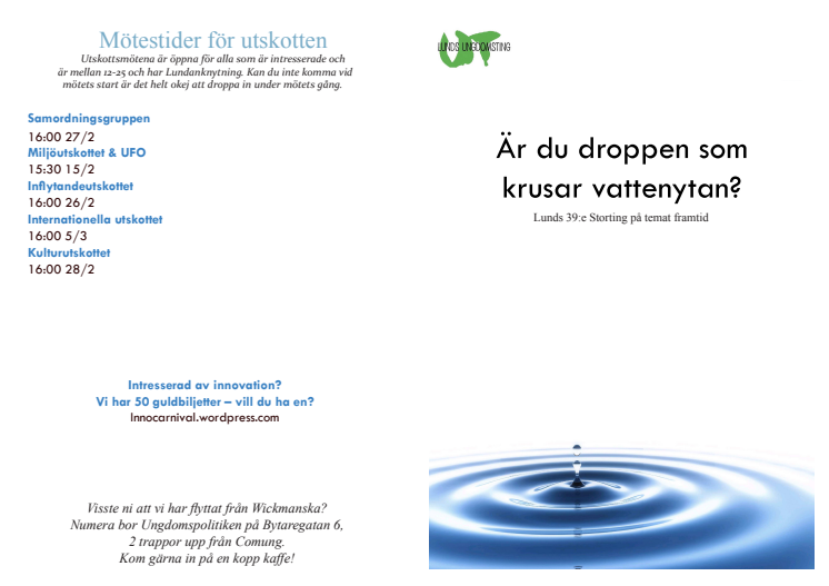 Dags för Lunds 39:e ungdomsting