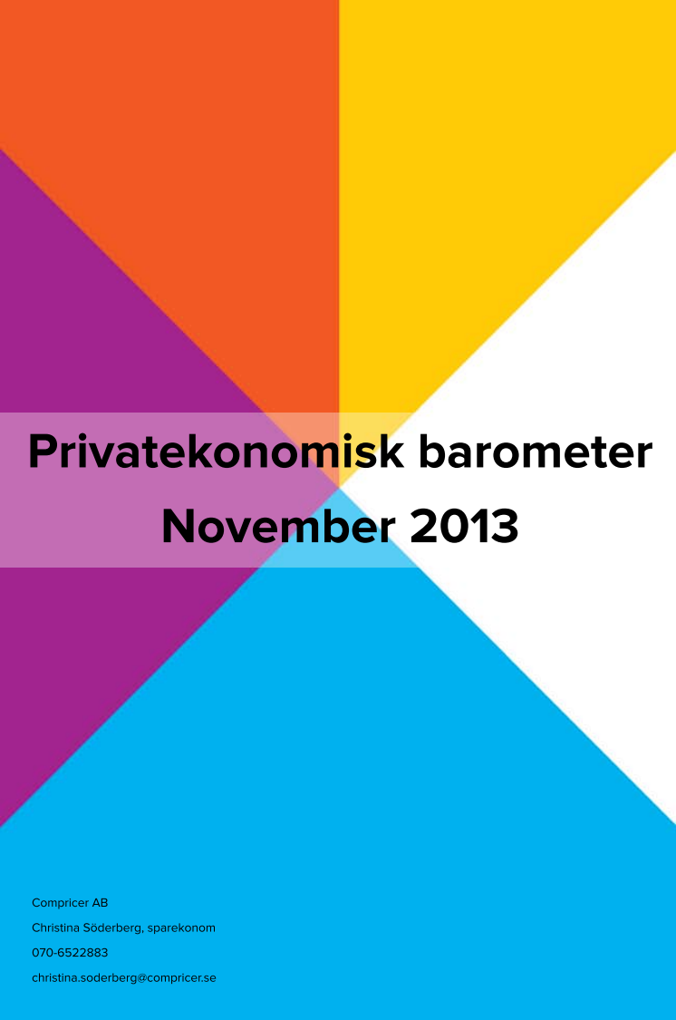 Privatekonomisk barometer november 2013