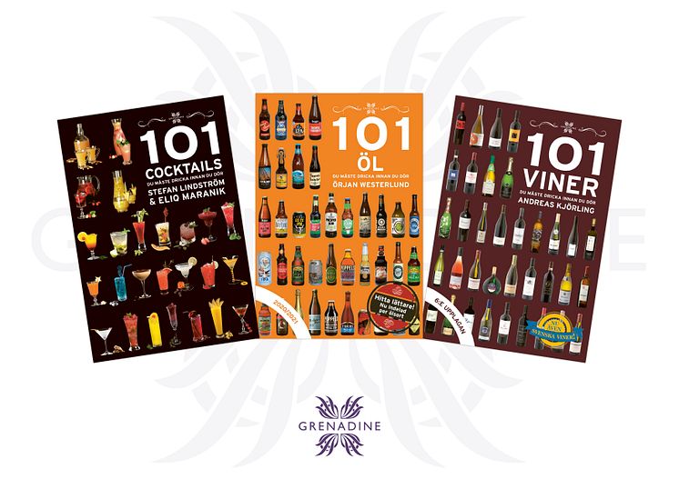 Omslag 101 Cocktails, 101 öl och 101 viner